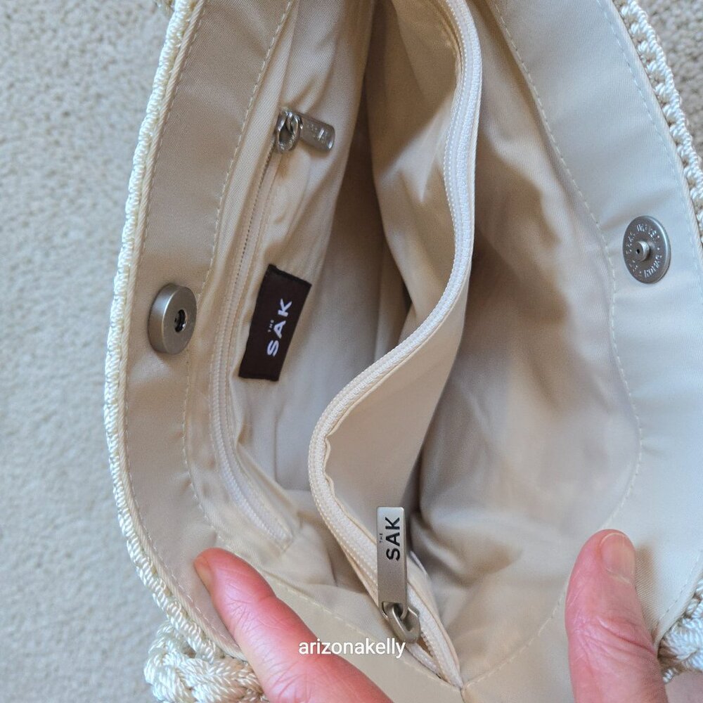 NWT The Sak Crochet Neutral Colors Bag - Picture 10 of 13